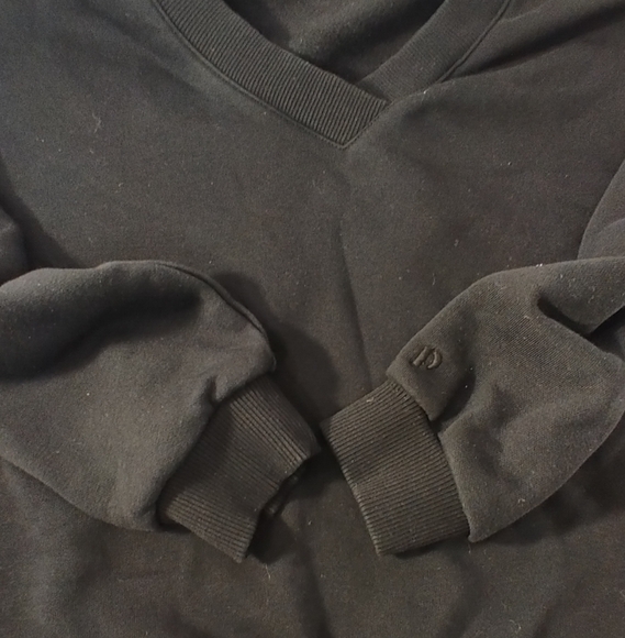 Pact Sweatshirt V Neck Courtside Black Soft Pullover M - Picture 8 of 11